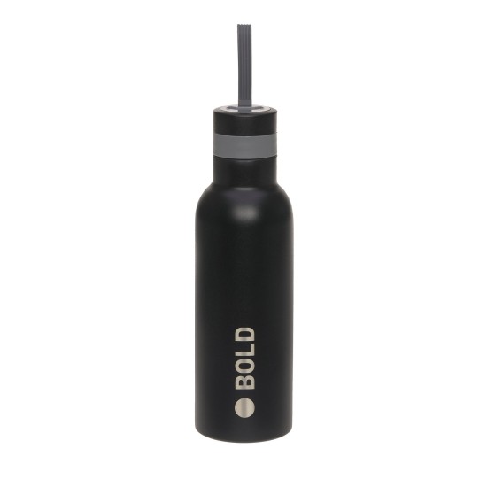 Trinklasche Bold schwarz Edelstahl