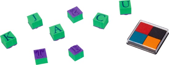 Preview: Stempel-Set mit 27 Stempeln und Stempelkissen