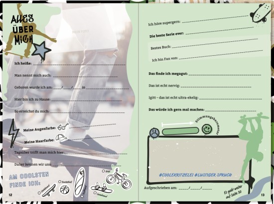 Preview: Freundebuch Skate Aid Innenansicht