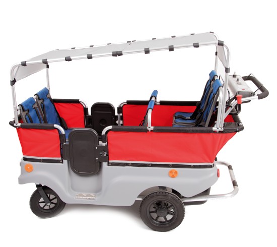 Preview: Winther Kinderbus E- Turtle Sonnenschutz aufziehbar