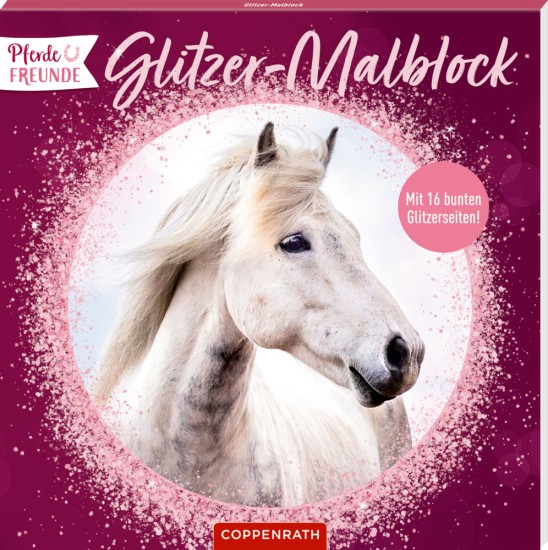Glitzer Malblock Pferdefreunde