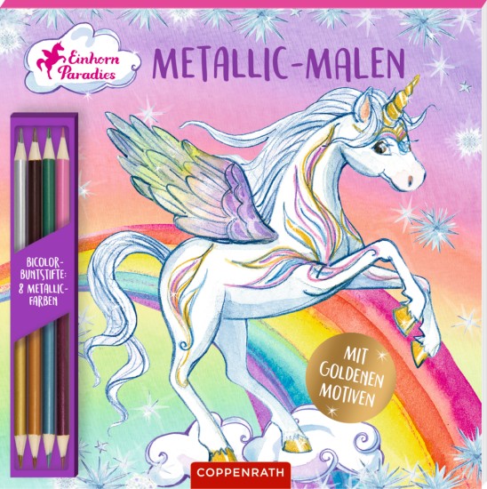 Malblock Einhorn Paradies Metallic Malen