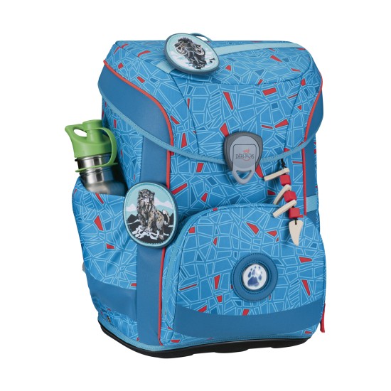 Preview: DerDieDas Easy Blue Ice Seitliche Ranzenansicht (Trinkflasche wird nicht mitgeliefert, separat erhältlich)