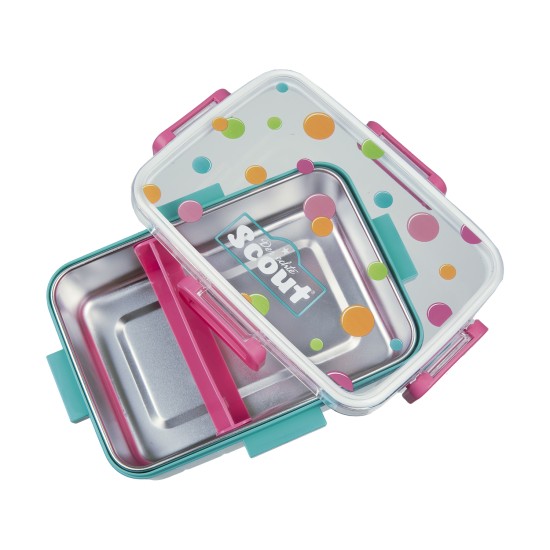 Preview: Scout Brotzeitdose Dots mit durchsichtigem Deckel im Sternendesign