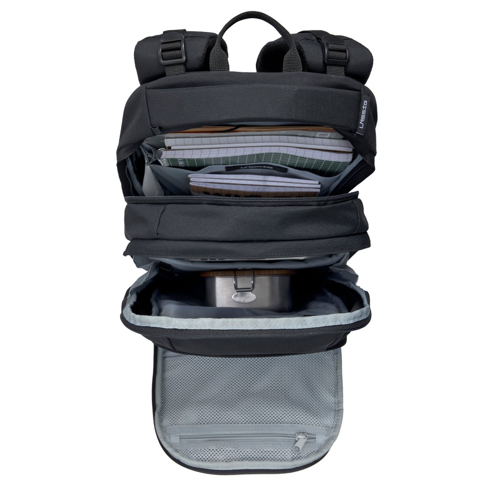 Lässig Bold Schulrucksack Schwarz Inneneinteilung (ohne Inhalt)
