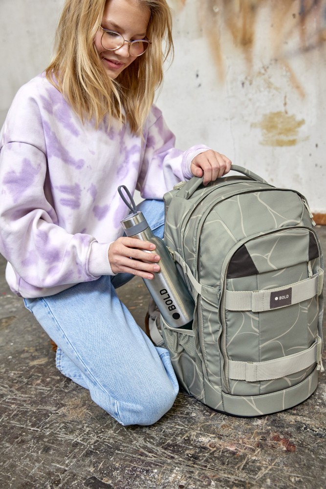 Trendy Bold Schulrucksack Curve grün