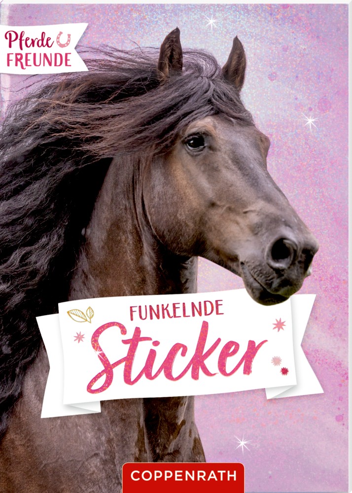 Funkelnde Sticker Pferdefreunde