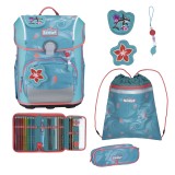 Scout Neo Exklusiv Schulranzen Set Safety Light Aloha 4tlg.